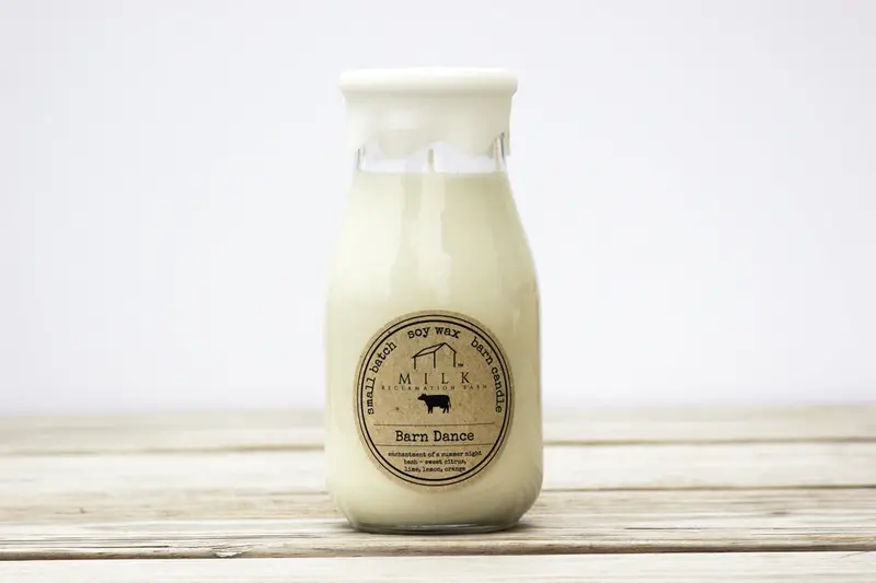 Milk Reclamation Barn Vintage-Style Milk Bottle Soy Candle
