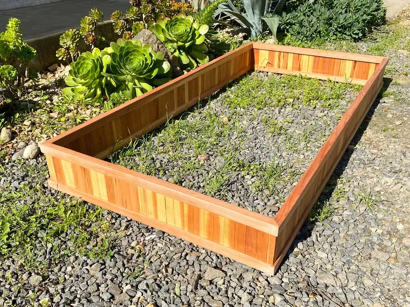 Modular Redwood Planter Beds for Gardens & Patios