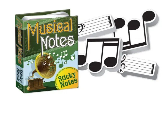 Musical & Bigfoot-Themed Sticky Notes Pack