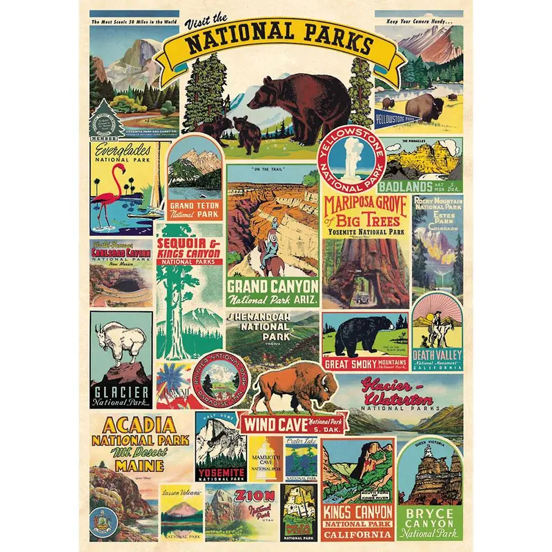 National Parks Themed Greeting Card Pack with Envelopes
