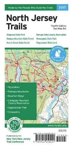 NY-NJ Trail Conference Map – North Jersey Highlands Trail Guide