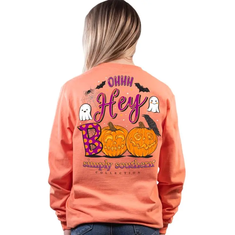 Oh Hey Boo! Long Sleeve Graphic Top
