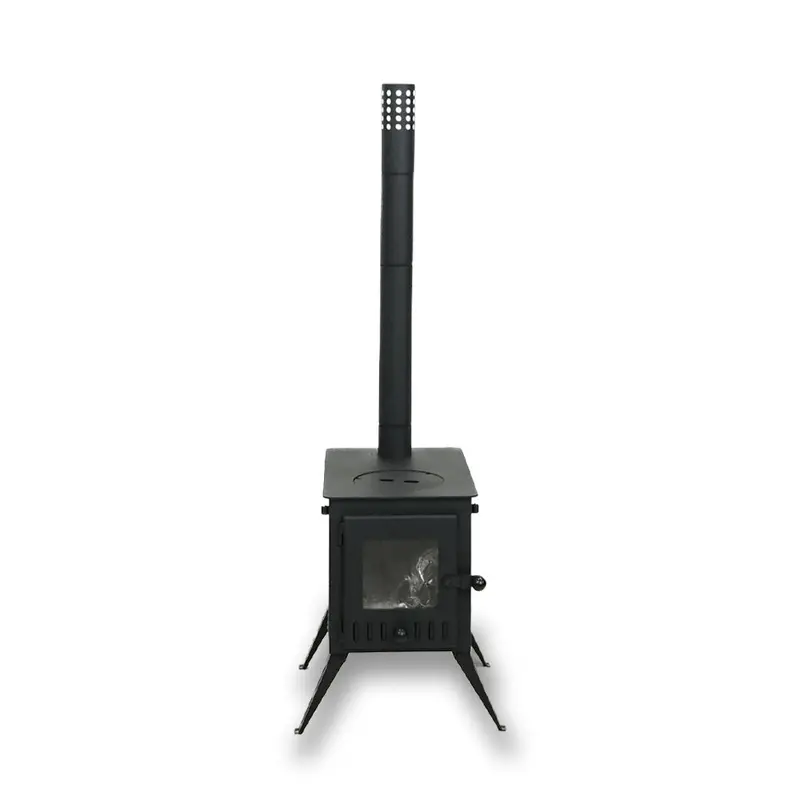 Outbacker® Firebox Vista Portable Stove with 2.68m Flue Kit – 3.5 kW, 12 kg, Large Viewing Window