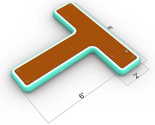 Paradise Pad T-Shape Jet Ski Dock – Modular Floating Landing Platform for Personal Watercraft