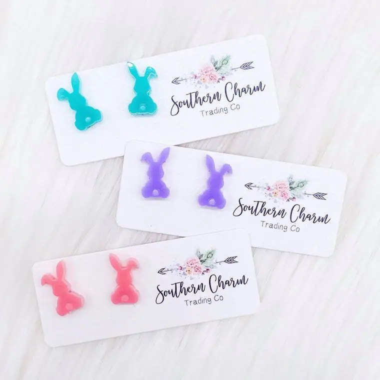 Pastel Mint Bunny Earrings