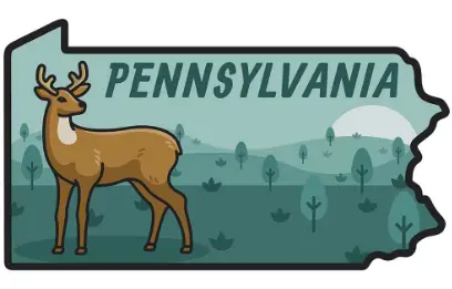 Pennsylvania State Themed Vinyl Sticker – USA Travel Decal