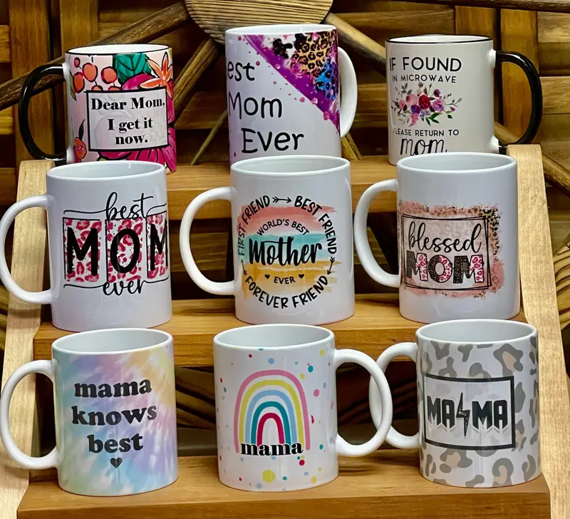 Personalized “Mom” Themed Coffee Mugs