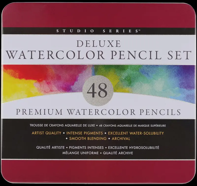 Peter Pauper Press Studio Series Watercolor Pencil Set – Blendable, Pigment-Rich Art Tools