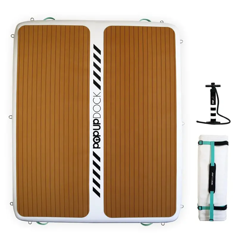 POP Board Co Pop Up DOCK – 8′ x 7′ Inflatable Floating Platform