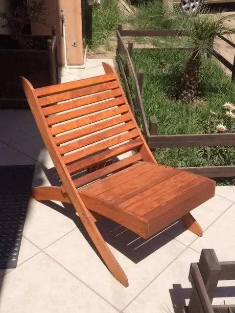Portable Folding Redwood Chair