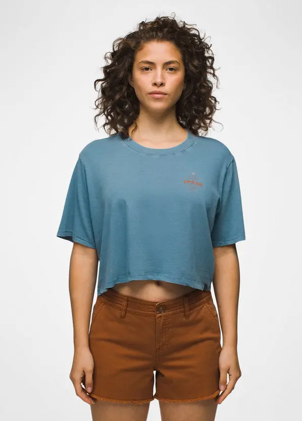 prAna Everyday Vintage-Washed Crop Tee – Women’s Relaxed Graphic Top