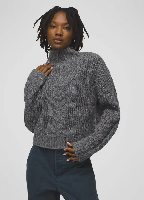 prAna Women’s Laurel Creek Cable-Knit Sweater