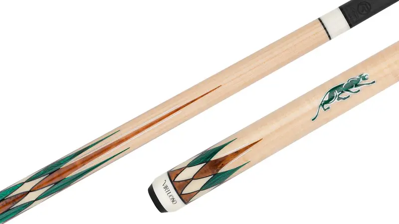 Predator Virtuoso Pool Cue – Curly Maple Shaft with Malachite Green Accents