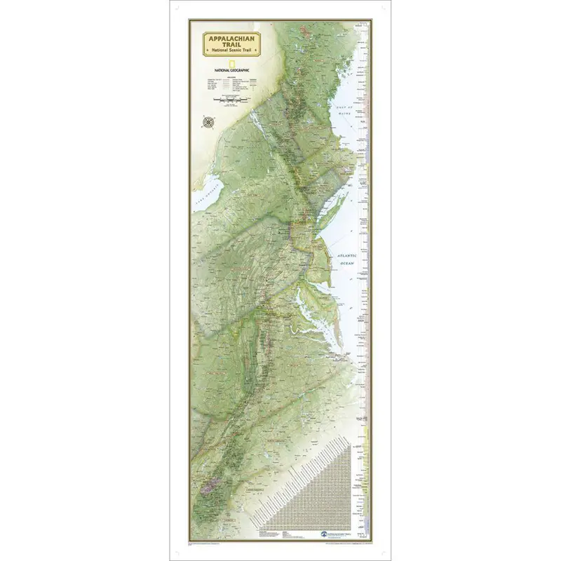 Premium Appalachian Trail Map — Gift-Boxed Edition