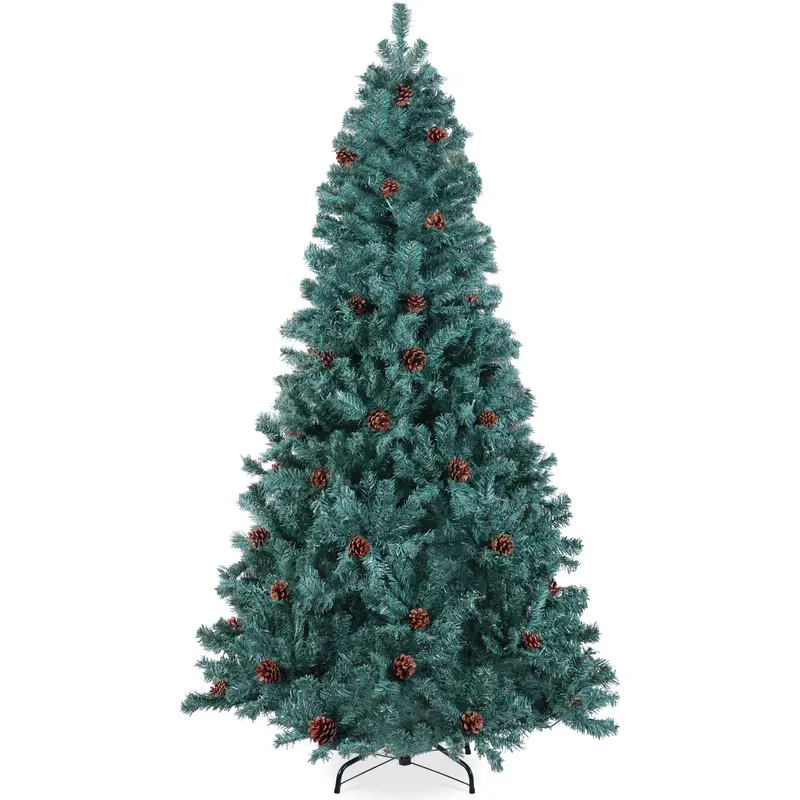 Ready-to-Display Pre-Decorated Christmas Tree Enhanced with Pinecone Details