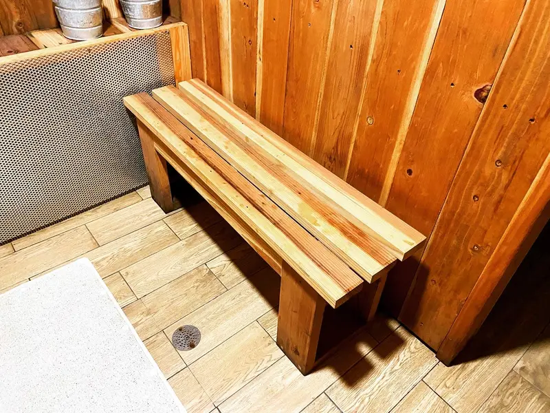 Redwood Sauna Bench – Natural Finish