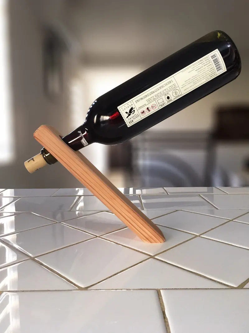 Redwood Wine Rack and Holder – Natural Wood Display