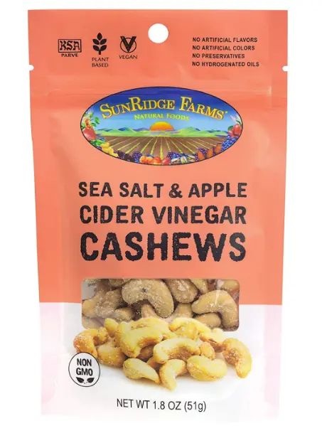 Roasted Cashews with Sea Salt & Apple Cider Vinegar – Savory Snack