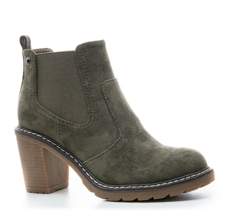 Rocky Olive Suede Booties
