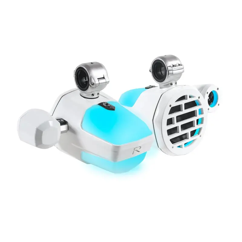 Roswell Marine R1 Pro 7.7″ Tower-Mounted Marine Speakers – White Grill