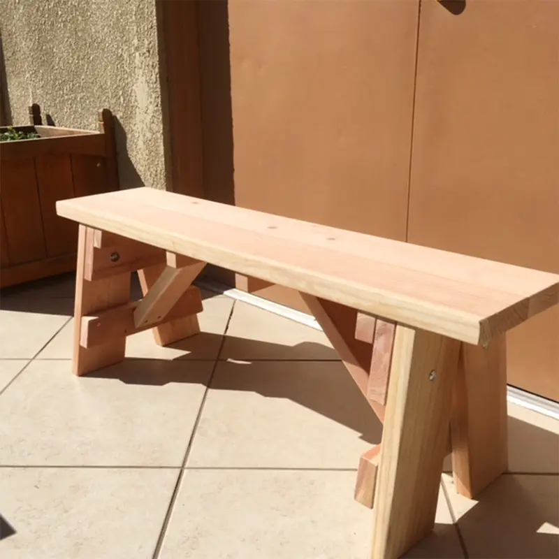 Rustic Outdoor Picnic Bench – Solid Redwood