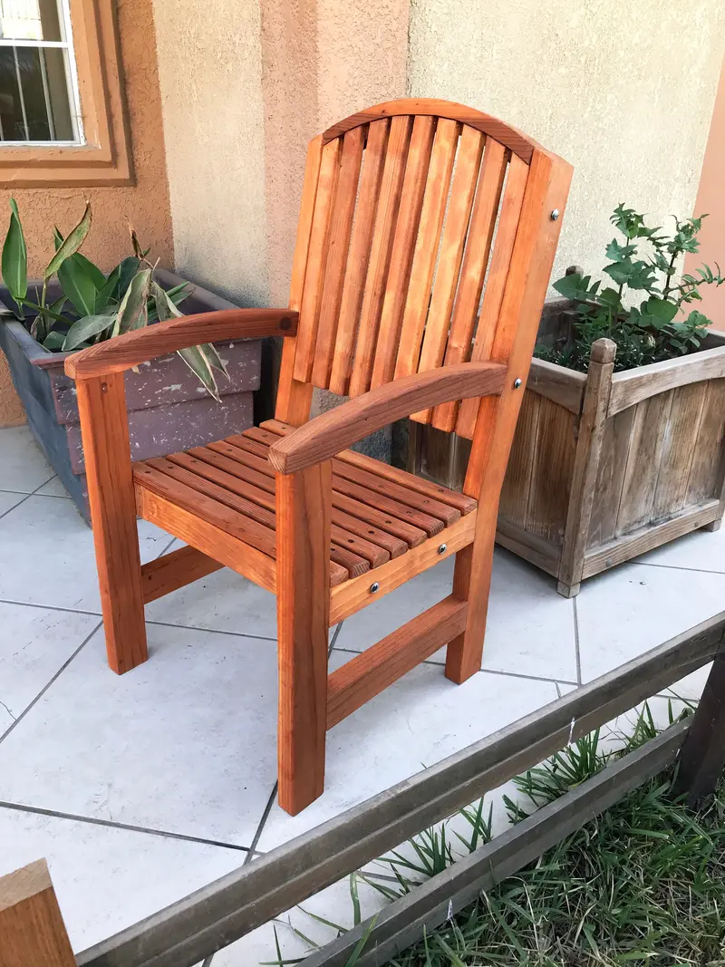 San Francisco Style Redwood Dining Chair