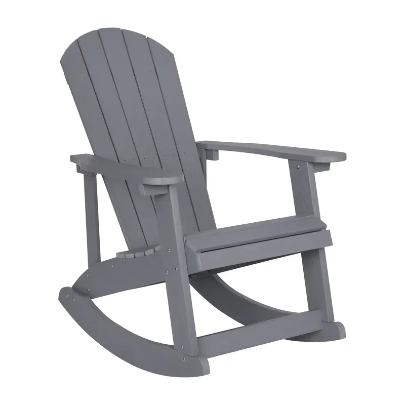Savannah Premium Adirondack Rocking Chair – Rust-Resistant Poly Resin Construction