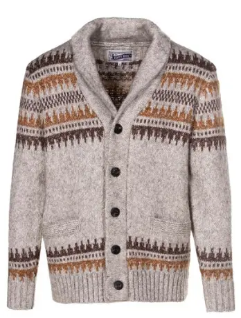 Schott Yak Blend Motif Men’s Cardigan