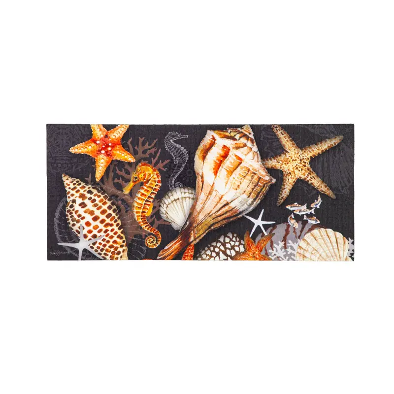 Seas the Day Coastal-Themed Sassafras Door Mat