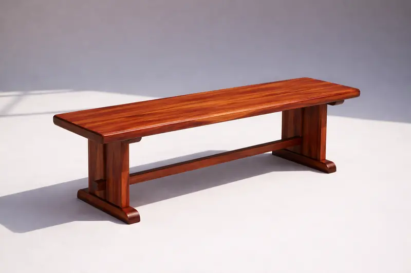 Signature Redwood Outdoor Dining Bench – Rustic Solid Wood Seating