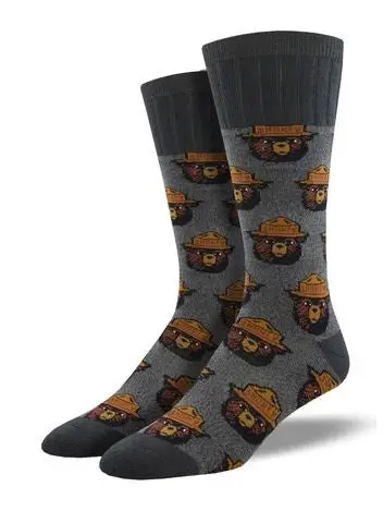 Socksmith Smokey Bear Adventure-Themed Crew Socks