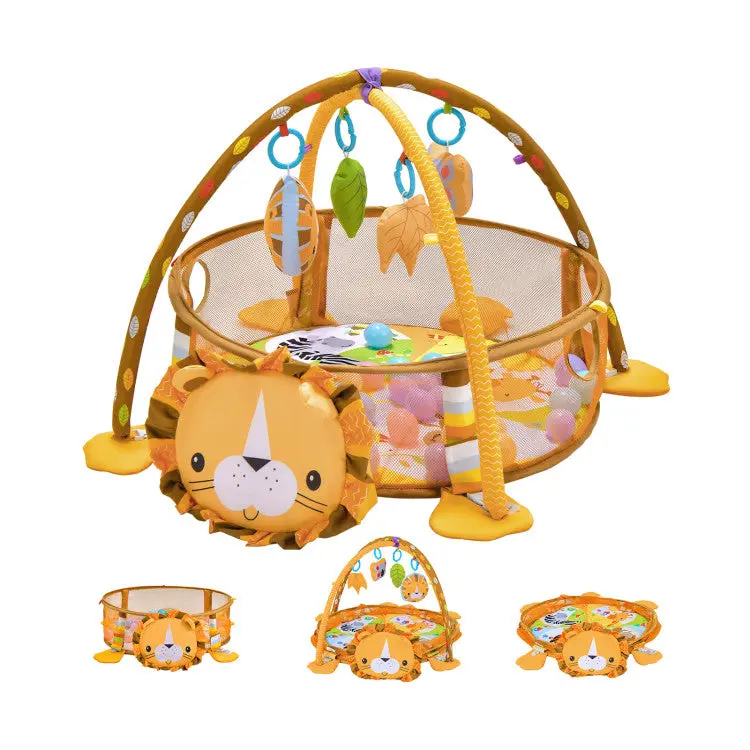 Soft-Padded 4-in-1 Play Gym with Arched Support and Detachable Toys