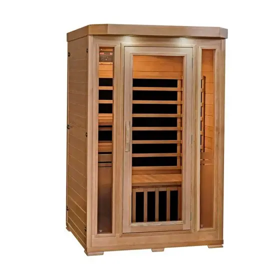 Sonoma 2-Person Compact Hemlock Infrared Sauna with Six Carbon Heating Elements