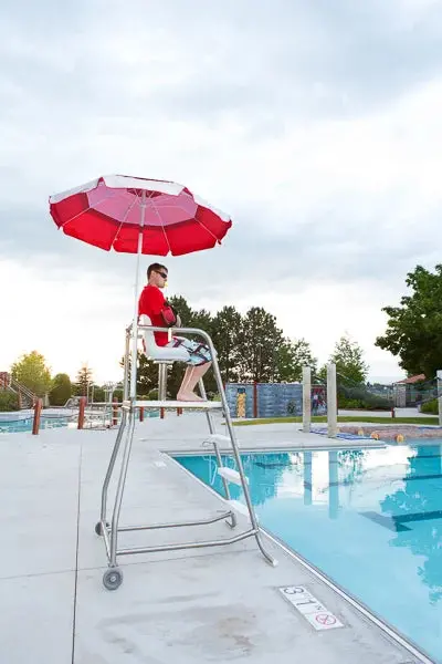Spectrum Aquatics Discovery Lifeguard Chair – 6-Foot Height with Reinforced Base