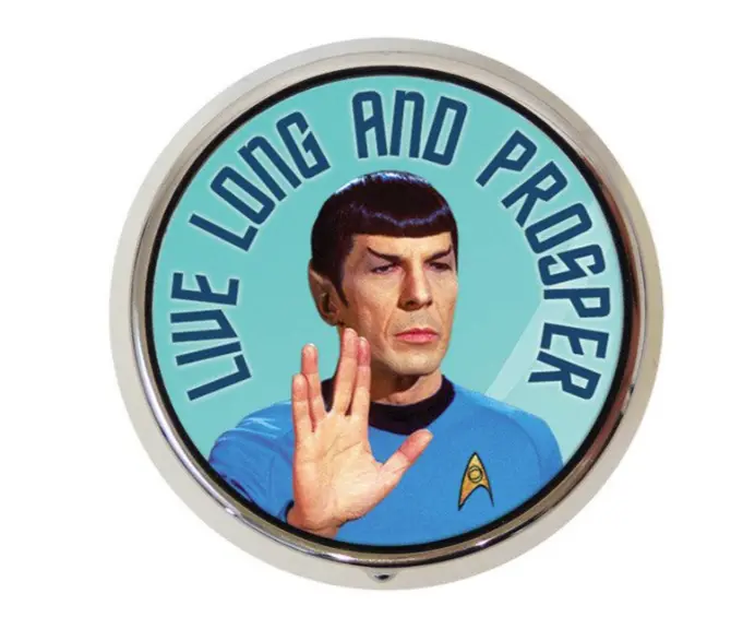 Spock ‘Live Long and Prosper’ Pill Organizer – Star Trek–Inspired Compact Case