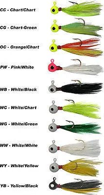 Stopper Whip’r Fly Fishing Jigs – 1/32 oz, 10-Piece Multi-Color Assortment (WSFS32)