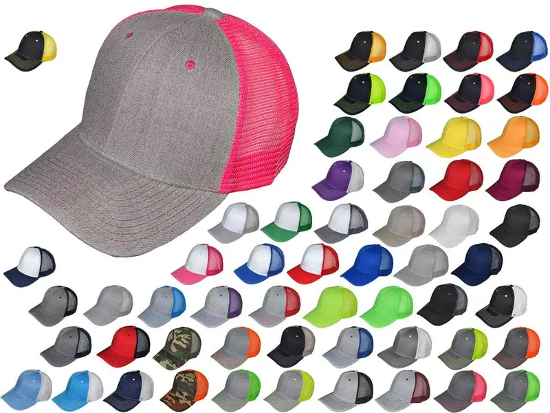 Structured Mesh Blank Trucker Hat – BK Caps