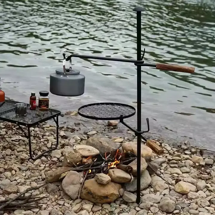 Sturdy Fire Cooking Stand for Grilling Over Open Flame