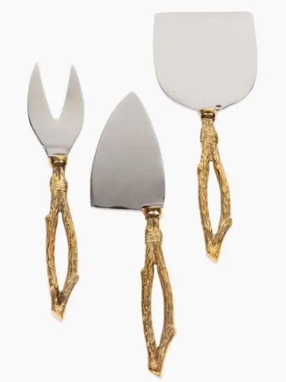 Ten Thousand Villages Stainless Steel Cheese Knife Set
