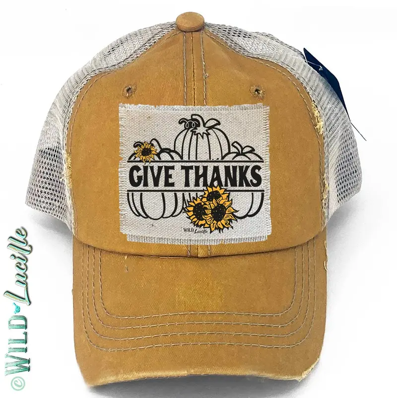 Thankful Pumpkin Design Trucker Hat