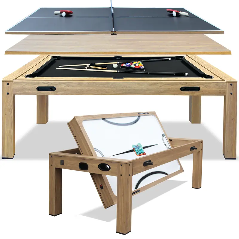 The Transformer – 7-Foot 4-in-1 Multi-Game Table (Ping Pong, Air Hockey, Foosball, Pool)