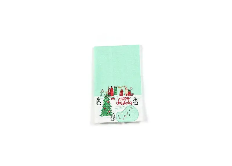 Town Scene Medium Hand Towel – Christmas in the Village Series