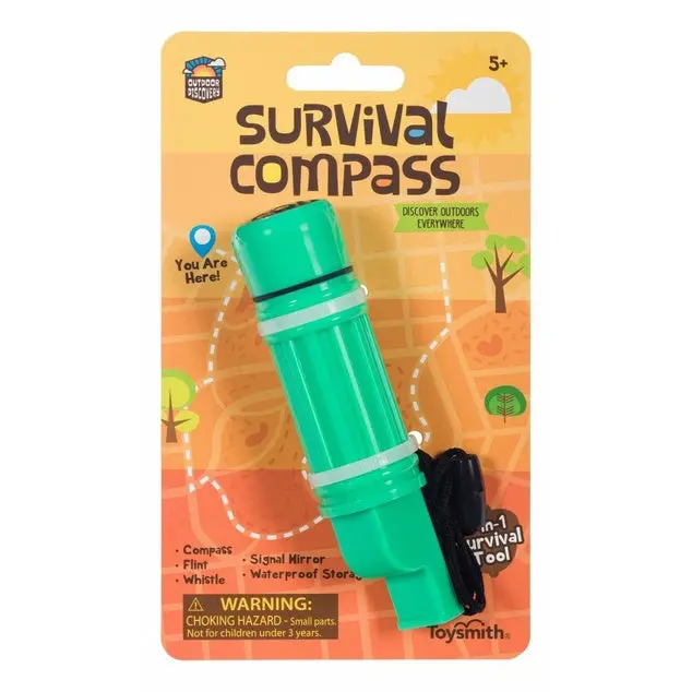 Toysmith Survival Compass – Durable Outdoor Navigation Tool