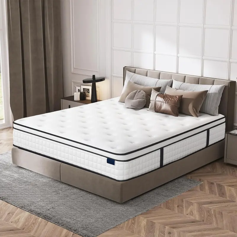 Twin-Size 10-Inch Hybrid Mattress Combining Innerspring and Memory Foam