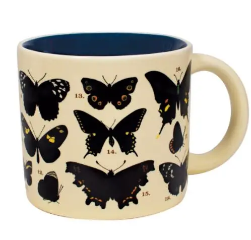 Unemployed Philosophers Guild Butterfly-Themed Ceramic Mug