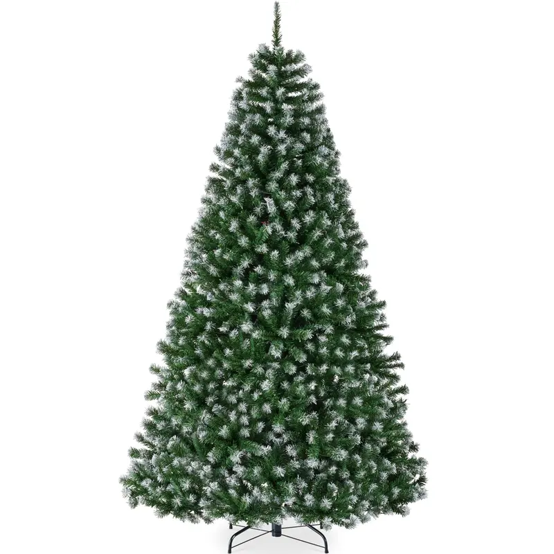 Unlit Frosted Green Spruce Artificial Christmas Tree – Effortless Setup