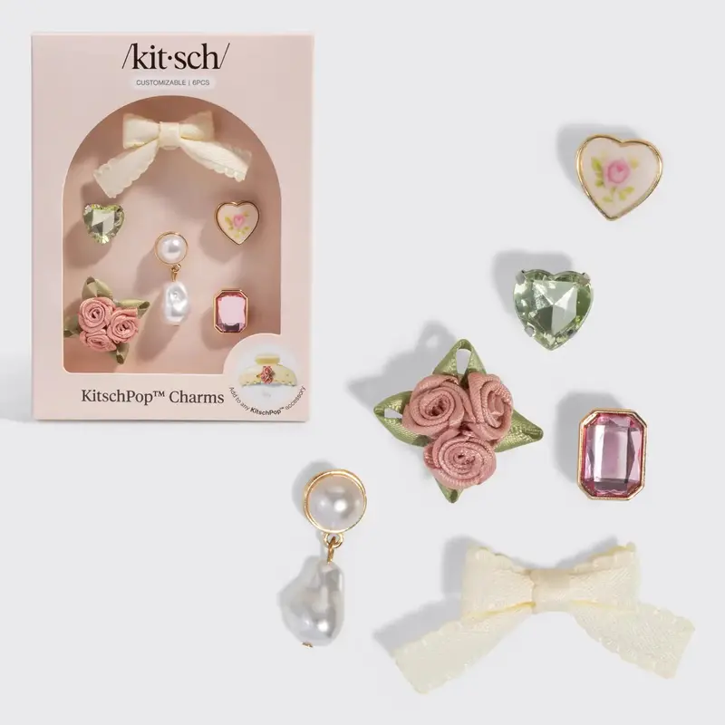 Vintage Pink Charm Hair Accessory Set (6 pcs)