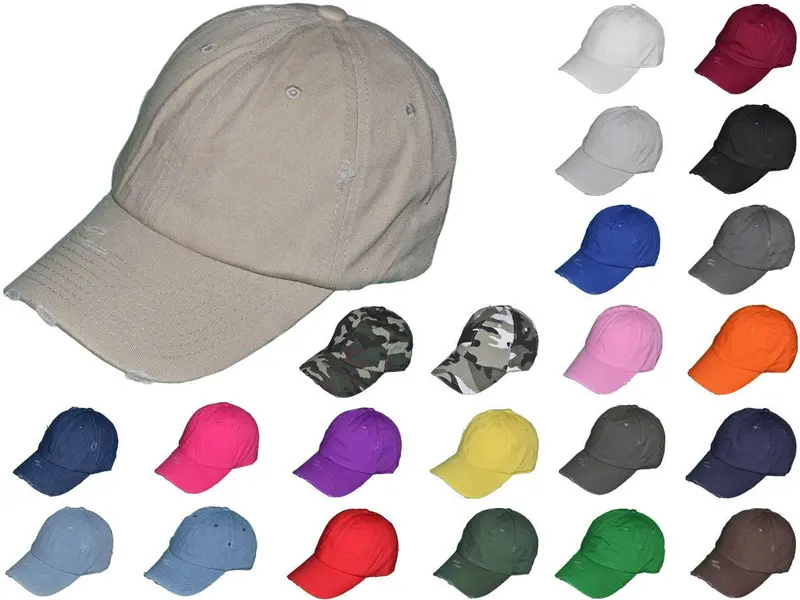 Washed Cotton Dad Hat – Frayed Edge Vintage Look