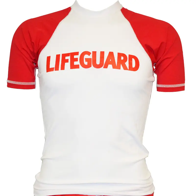 Water Safety Products Short-Sleeve Chlorine-Resistant Lifeguard Rash Guard