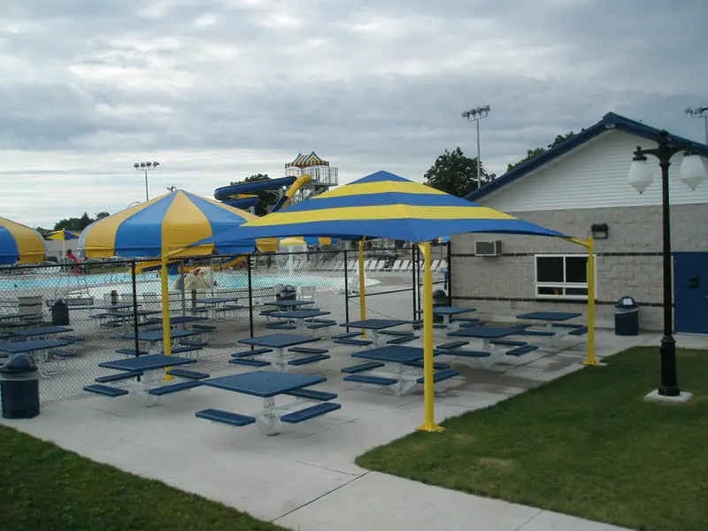 Waterloo Four-Post Hip-Style Shade Structure